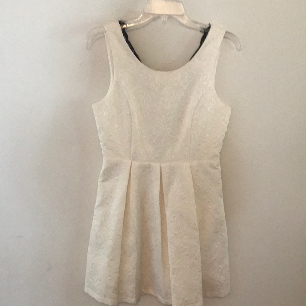Ivory embellished Dress with Lace back